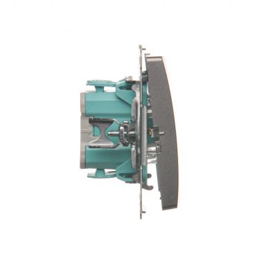 Simon Basic Przycisk pojedynczy zwierny bez piktogramu 10A 250V szybkozłączka stal inox BMP1.01/21 KONTAKT (BMP1.01/21)