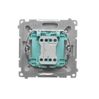 Simon Basic Przycisk pojedynczy zwierny bez piktogramu 10A 250V szybkozłączka satynowy BMP1.01/29 KONTAKT (BMP1.01/29)