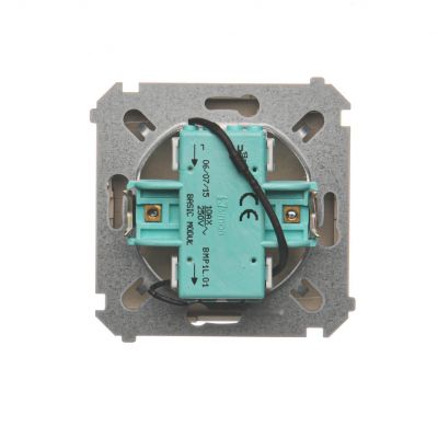 Simon Basic Przycisk pojedynczy zwierny bez piktogramu z podświetleniem LED 10A 250V szybkozłączka stal inox BMP1L.01/21 KONTAKT (BMP1L.01/21)