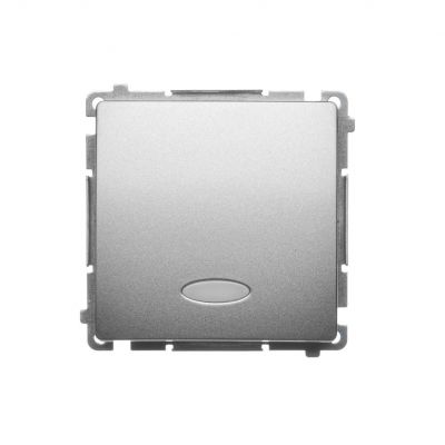 Simon Basic Przycisk pojedynczy zwierny bez piktogramu z podświetleniem LED 10A 250V szybkozłączka satynowy BMP1L.01/29 KONTAKT (BMP1L.01/29)