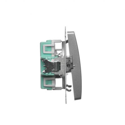 Simon Basic Przycisk pojedynczy rozwierny bez piktogramu 10A 250V zaciski śrubowe satynowy BMPR1.01/29 KONTAKT (BMPR1.01/29)