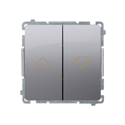 Simon Basic Przycisk roletowy 10A 250V zaciski śrubowe stal inox BMZ1.01/21 KONTAKT (BMZ1.01/21)