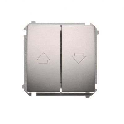 Simon Basic Przycisk roletowy 10A 250V zaciski śrubowe stal inox BMZ1.01/21 KONTAKT (BMZ1.01/21)