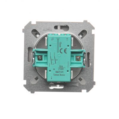 Simon Basic Przycisk roletowy 10A 250V zaciski śrubowe stal inox BMZ1.01/21 KONTAKT (BMZ1.01/21)