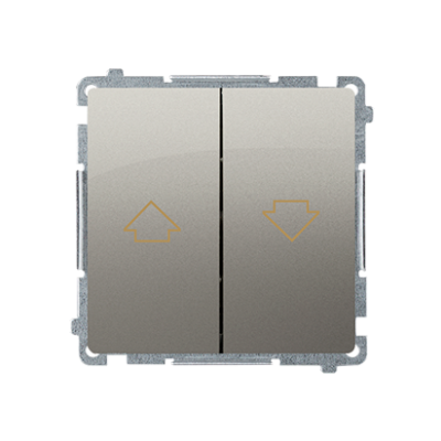 Simon Basic Przycisk roletowy 10A 250V zaciski śrubowe satynowy BMZ1.01/29 KONTAKT (BMZ1.01/29)