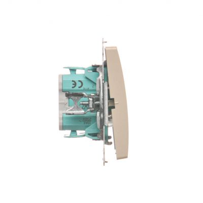 Simon Basic Łącznik dwubiegunowy 10A 250V szybkozłączka beż BMW2.01/12 KONTAKT (BMW2.01/12)