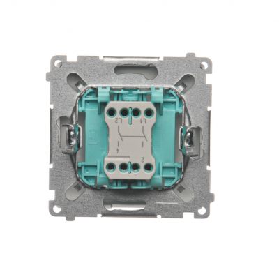 Simon Basic Łącznik dwubiegunowy 10A 250V szybkozłączka stal inox BMW2.01/21 KONTAKT (BMW2.01/21)