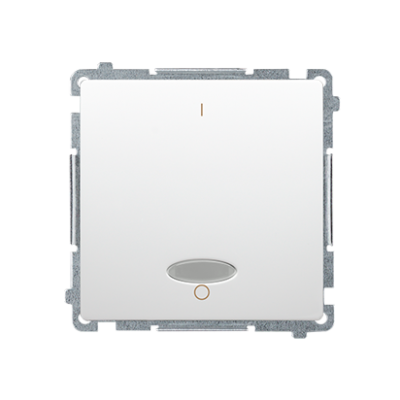 Simon Basic Łącznik dwubiegunowy z podświetleniem LED 10A 250V szybkozłączka biały BMW2L.01/11 KONTAKT (BMW2L.01/11)