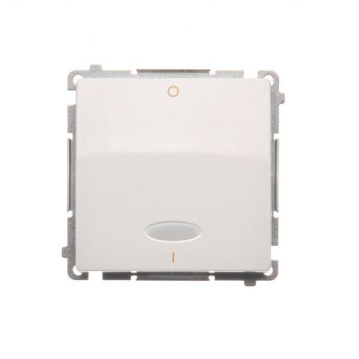 Simon Basic Łącznik dwubiegunowy z podświetleniem LED 10A 250V szybkozłączka biały BMW2L.01/11 KONTAKT (BMW2L.01/11)