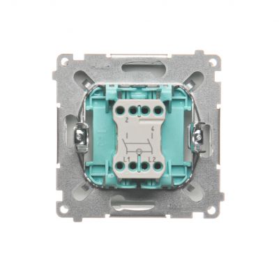 Simon Basic Łącznik dwubiegunowy z podświetleniem LED 10A 250V szybkozłączka biały BMW2L.01/11 KONTAKT (BMW2L.01/11)