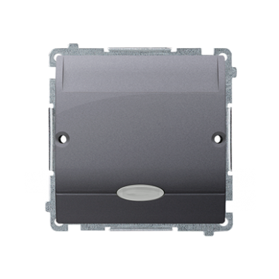 Simon Basic Łącznik hotelowy pojedynczy z podświetleniem LED Imax 10 (2) A stal inox BMWH1.02/21 KONTAKT (BMWH1.02/21)