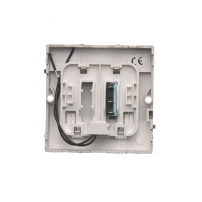 Simon Basic Łącznik hotelowy pojedynczy z podświetleniem LED Imax 10 (2) A stal inox BMWH1.02/21 KONTAKT (BMWH1.02/21)