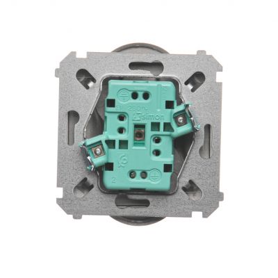 Simon Basic Gniazdo wtyczkowe podwójne z uziemieniem  Σ16A 250V zaciski śrubowe satynowy BMGZ2M.01/29 (BMGZ2M.01/29)