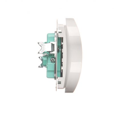 Simon Basic Gniazdo wtyczkowe podwójne z uziemieniem  z przesłonami torów prądowych Σ16A 250V zaciski śrubowe biały BMGZ2MZ.01/11 (BMGZ2Mz.01/11)