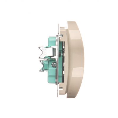 Simon Basic Gniazdo wtyczkowe podwójne z uziemieniem  z przesłonami torów prądowych Σ16A 250V zaciski śrubowe beż BMGZ2MZ.01/12 (BMGZ2Mz.01/12)