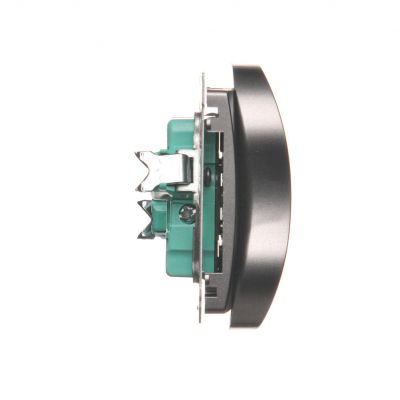 Simon Basic Gniazdo wtyczkowe podwójne z uziemieniem  z przesłonami torów prądowych Σ16A 250V zaciski śrubowe stal inox BMGZ2MZ.01/21 (BMGZ2Mz.01/21)