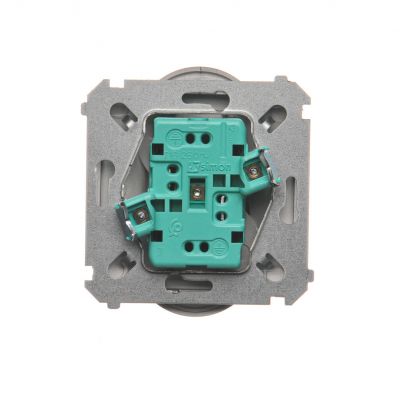 Simon Basic Gniazdo wtyczkowe podwójne bez uziemienia  Σ16A 250V zaciski śrubowe stal inox BMG2M.01/21 (BMG2M.01/21)