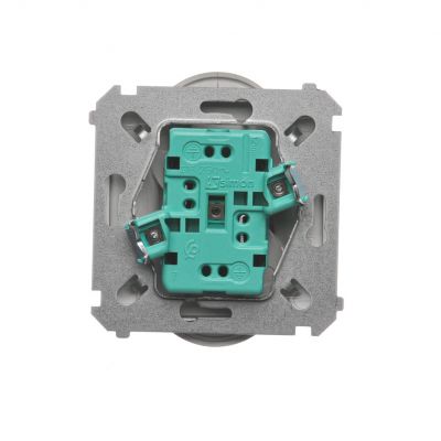 Simon Basic Gniazdo wtyczkowe podwójne bez uziemienia  Σ16A 250V zaciski śrubowe satynowy BMG2M.01/29 (BMG2M.01/29)