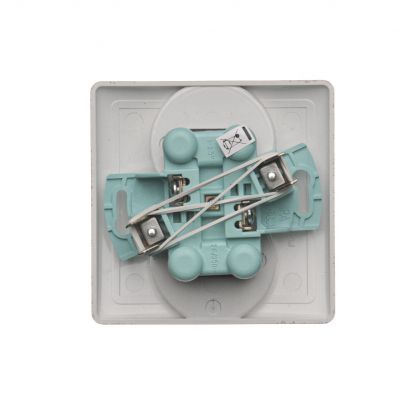 Simon Basic Gniazdo wtyczkowe bez uziemienia podwójne monoblok z przesłonami torów prądowych 16A 250V zaciski śrubowe stal inox *Kompletne - nie do ramek BMG2Z/21 BMG2z/21 KONTAKT (BMG2z/21)