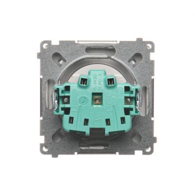 Simon Basic Gniazdo wtyczkowe z uziemieniem 16A 250V zaciski śrubowe stal inox BMGZ1.01/21 KONTAKT (BMGZ1.01/21)