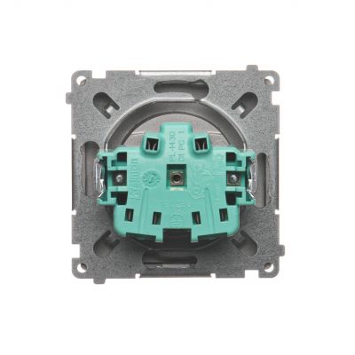 Simon Basic Gniazdo wtyczkowe z uziemieniem 16A 250V zaciski śrubowe satynowy BMGZ1.01/29 KONTAKT (BMGZ1.01/29)