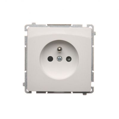 Simon Basic Gniazdo wtyczkowe z uziemieniem z przesłonami torów prądowych 16A 250V zaciski śrubowe biały BMGZ1Z.01/11 BMGZ1z.01/11 KONTAKT (BMGZ1z.01/11)