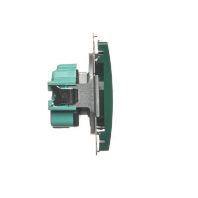 Simon Basic Gniazdo wtyczkowe z uziemieniem z przesłonami torów prądowych 16A 250V zaciski śrubowe zielone BMGZ1Z.01/33 BMGZ1z.01/33 KONTAKT (BMGZ1z.01/33)