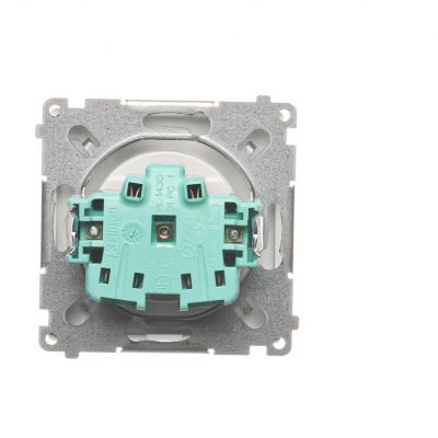 Simon Basic Gniazdo wtyczkowe bez uziemienia 16A 250V zaciski śrubowe biały BMG1.01/11 KONTAKT (BMG1.01/11)