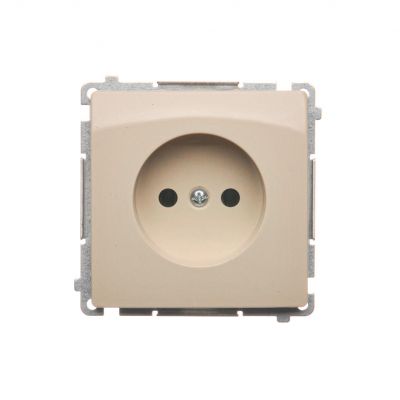 Simon Basic Gniazdo wtyczkowe bez uziemienia 16A 250V zaciski śrubowe beż BMG1.01/12 KONTAKT (BMG1.01/12)