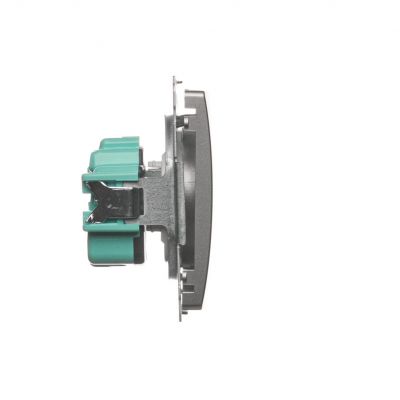 Simon Basic Gniazdo wtyczkowe bez uziemienia 16A 250V zaciski śrubowe satynowy BMG1.01/29 KONTAKT (BMG1.01/29)