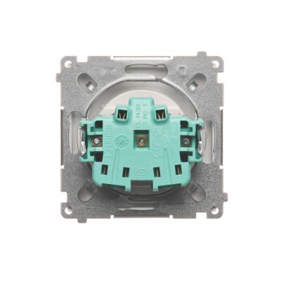Simon Basic Gniazdo wtyczkowe bez uziemienia z przesłonami torów prądowych 16A 250V zaciski śrubowe biały BMG1Z.01/11 BMG1z.01/11 KONTAKT (BMG1z.01/11)
