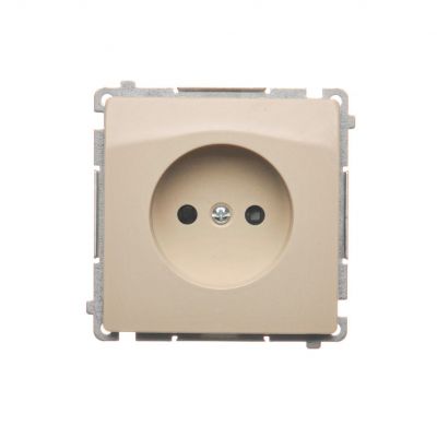 Simon Basic Gniazdo wtyczkowe bez uziemienia z przesłonami torów prądowych 16A 250V zaciski śrubowe beż BMG1Z.01/12 BMG1z.01/12 KONTAKT (BMG1z.01/12)