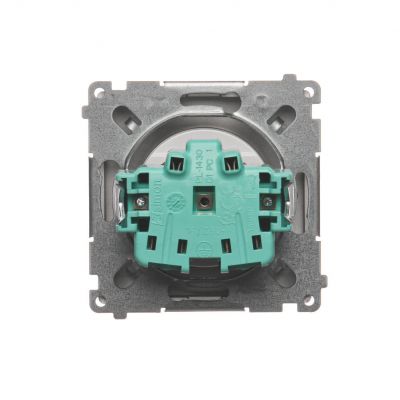 Simon Basic Gniazdo wtyczkowe bez uziemienia z przesłonami torów prądowych 16A 250V zaciski śrubowe satynowy BMG1Z.01/29 BMG1z.01/29 KONTAKT (BMG1z.01/29)