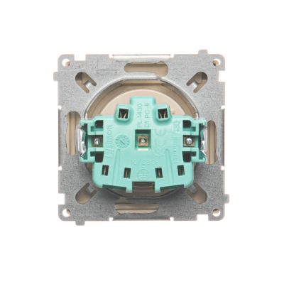 Simon Basic Gniazdo wtyczkowe z uziemieniem z przesłonami torów prądowych bryzgoszczelne IP44 16A 250V zaciski śrubowe beż BMGZ1BZ.01/12 BMGZ1Bz.01/12 KONTAKT (BMGZ1Bz.01/12)