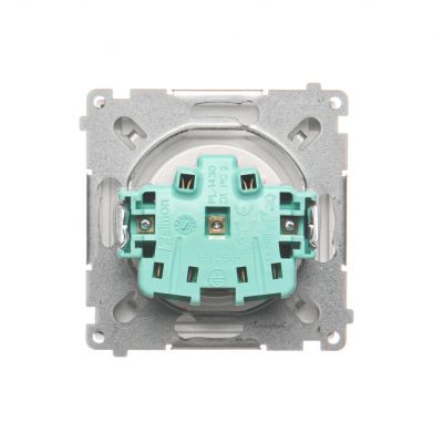 Simon Basic Gniazdo wtyczkowe z uziemieniem bryzgoszczelne IP44 16A 250V zaciski śrubowe. Klapka transparentna biały BMGZ1B.01/11A BMGZ1B.01/11a KONTAKT (BMGZ1B.01/11a)