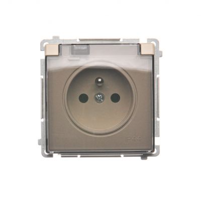 Simon Basic Gniazdo wtyczkowe z uziemieniem bryzgoszczelne IP44 16A 250V zaciski śrubowe. Klapka transparentna beż BMGZ1B.01/12A BMGZ1B.01/12a KONTAKT (BMGZ1B.01/12a)