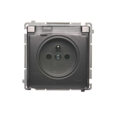 Simon Basic Gniazdo wtyczkowe z uziemieniem bryzgoszczelne IP44 16A 250V zaciski śrubowe. Klapka transparentna stal inox BMGZ1B.01/21A BMGZ1B.01/21a KONTAKT (BMGZ1B.01/21a)