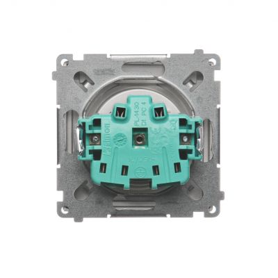 Simon Basic Gniazdo wtyczkowe z uziemieniem bryzgoszczelne IP44 16A 250V zaciski śrubowe. Klapka transparentna satynowy BMGZ1B.01/29A BMGZ1B.01/29a KONTAKT (BMGZ1B.01/29a)