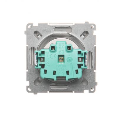 Simon Basic Gniazdo wtyczkowe z uziemieniem z przesł. torów prądowych bryzgoszczelne IP44 16A 250V zaciski śrubowe klapka transp. stal inox BMGZ1BZ.01/21A BMGZ1Bz.01/21a KONTAKT (BMGZ1Bz.01/21a)