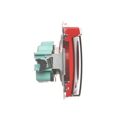 Simon Basic Gniazdo wtyczkowe z uziemieniem z przesł. torów prądowych bryzgoszczelne IP44 16A 250V zaciski śrubowe klapka transp. czerwone BMGZ1BZ.01/22A BMGZ1Bz.01/22a KONTAKT (BMGZ1Bz.01/22a)