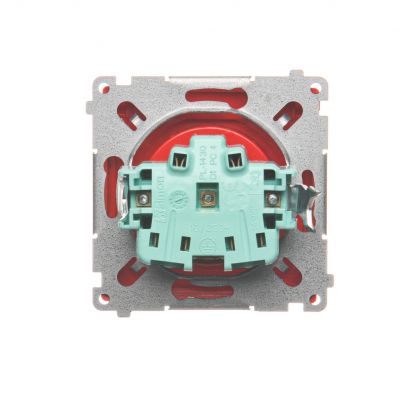 Simon Basic Gniazdo wtyczkowe z uziemieniem z przesł. torów prądowych bryzgoszczelne IP44 16A 250V zaciski śrubowe klapka transp. czerwone BMGZ1BZ.01/22A BMGZ1Bz.01/22a KONTAKT (BMGZ1Bz.01/22a)