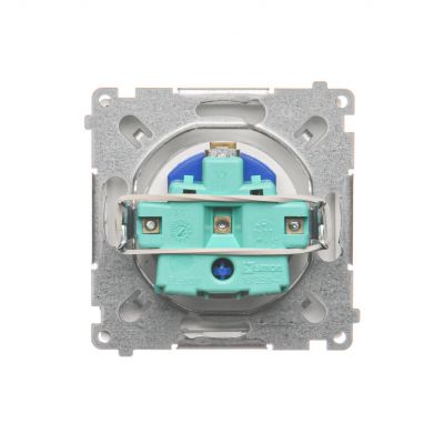 Simon Basic Gniazdo wtyczkowe DATA z uziemieniem i kluczem uprawniającym 16A 250V zaciski śrubowe biały BMGD1.01/11 KONTAKT (BMGD1.01/11)