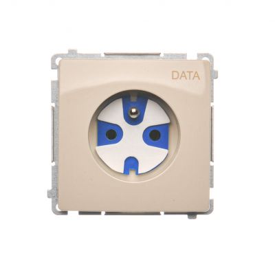 Simon Basic Gniazdo wtyczkowe DATA z uziemieniem i kluczem uprawniającym 16A 250V zaciski śrubowe beż BMGD1.01/12 KONTAKT (BMGD1.01/12)