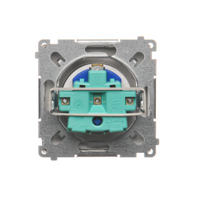 Simon Basic Gniazdo wtyczkowe DATA z uziemieniem i kluczem uprawniającym 16A 250V zaciski śrubowe stal inox BMGD1.01/21 KONTAKT (BMGD1.01/21)