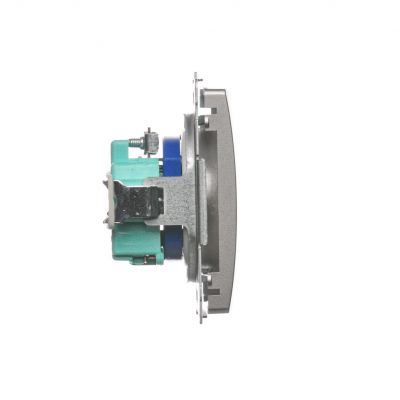 Simon Basic Gniazdo wtyczkowe DATA z uziemieniem i kluczem uprawniającym 16A 250V zaciski śrubowe satynowy BMGD1.01/29 KONTAKT (BMGD1.01/29)