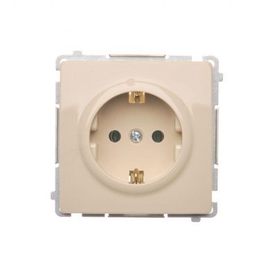 Simon Basic Gniazdo wtyczkowe z uziemieniem Schuko 16A 250V zaciski śrubowe beż BMGSZ1.01/12 BMGSz1.01/12 KONTAKT (BMGSz1.01/12)
