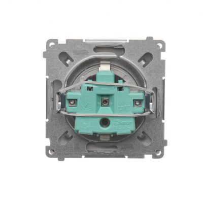 Simon Basic Gniazdo wtyczkowe z uziemieniem Schuko z przesłonami torów prądowych16A 250V zaciski śrubowe satynowy BMGSZ1Z.01/29 BMGSz1z.01/29 KONTAKT (BMGSz1z.01/29)