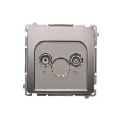 Simon Basic Gniazdo antenowe R-TV końcowe separowane 1x wejście: 5–862 MHz stal inox BMZAR1/1.01/21 KONTAKT (BMZAR1/1.01/21)