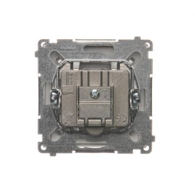 Simon Basic Gniazdo antenowe R-TV końcowe separowane 1x wejście: 5–862 MHz stal inox BMZAR1/1.01/21 KONTAKT (BMZAR1/1.01/21)