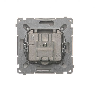 Simon Basic Gniazdo antenowe R-TV przelotowe 10 dB 1x wejście: 5–862 MHz stal inox BMZAP10/1.01/21 KONTAKT (BMZAP10/1.01/21)